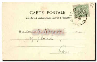 Castelo de Flers — Hotel de Ville — Cour d'Honneur — Inaugurado em 28 de Setembro de 1902 — J. Alleaume-Morel, livreiro-editor, Flers — Verso