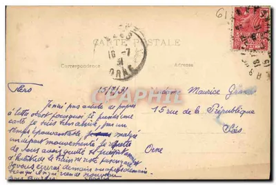 Flers — Mała wejściówka do zamku — Édit. A. L. — Rewers