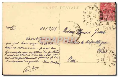 Flers — Gril Château i Hôtel de Ville (XVe i XVIe wieku) — La Normandie, n°27 — Rewers