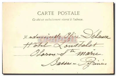 Orthez (B.P.) — Hotel da Lua — G. Pondarré e filhos, editor (B.P.) — Verso