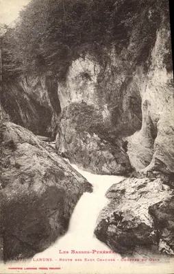 Les Basses-Pyrénées - Laruns - Estrada das Águas Quentes - Gouffre do Gave