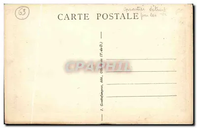 Clermont-Ferrand — Rue Montlosier i Glacis de la Poterne — g. d'o. - 1201 — Rewers