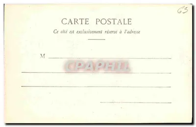 Auvergne — Stara domowa z XIII wieku w Courpière — P. Juliot, Clermont-Ferrand - G. Dufaunay, Succ. — Rewers
