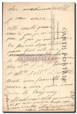 Fontaine d'Adam et d'Ève i ulica Mozat — Pittoreska Auvergne — Wydawca E. D. (B.D.) — Rewers
