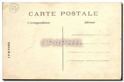 Châtel-Guyon — Vista Geral e Calvário — Ed. Tilier, Châtel-Guyon — Verso