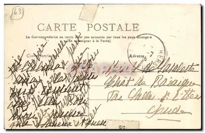 Chazeron, o Castelo — Arredores de Châtel-Guyon — L'AUVERGNE, n°421 — Verso