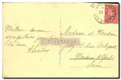 Châtel-Guyon — Widok w kierunku Wielkiego Hotelu — wydawca ARA, nr 155 — Rewers