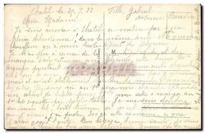 Châtel-Guyon — Dolina Bez Trosk — Widok z Chalasset — Rewers