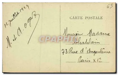 Dintorni di LA CHAISE-DIEU — Castello di La Tourette restaurato dal principe della Tour d'Auvergne — Strada da La Chaise-Dieu a Paulhaguet — Edit. Béal, La Chaise-Dieu — Verso