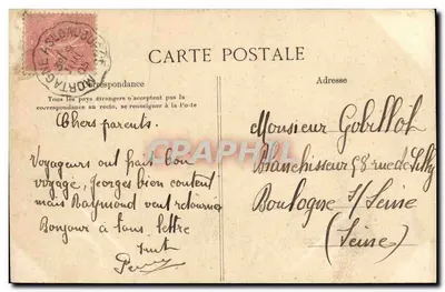 Mortagne (Orne) — Place des Halles — Fot. e Coleção A. Maillaut, Editor em Mortagne — Verso