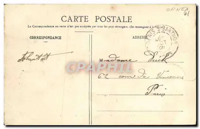 St-Denis-sur-Sarthon — Zamek St-Denis — Fot. Baroult, Vire-en-Hal — Rewers