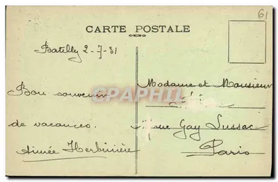 Écouche — Igreja de Nossa Senhora — A. Tremildaïs, Edit. — Verso