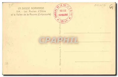 As Rochas de Oêtre — Vale da Rouvre (Crepúsculo) — Edições Artísticas P. Levallois — Verso