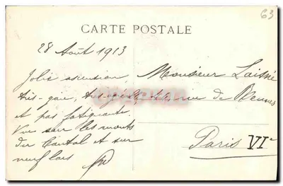 Mont-Dore — Na ścieżce Crêtes du Sancy — L'Auvergne pittoresque, nr 4752 — Rewers