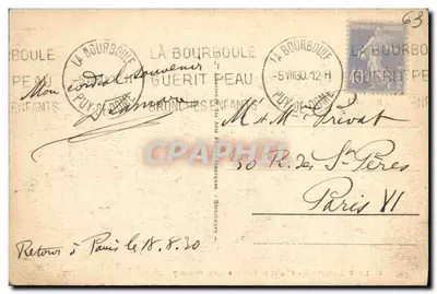 La Bourboule - Chalet i Zakład Choussy — Rewers