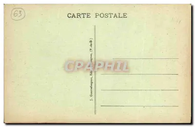 La Bourboule - Le Grand Pont sur la Dordogne — G. D'O. - n° 1396 — Rewers