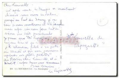 La Bourboule — widok rzeki i mostu — C.A.P. (50) — Rewers