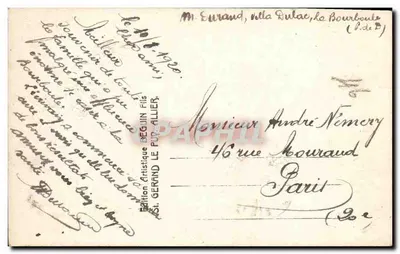 La Bourboule — Widok na Cariabides i Wielkie Hotele — Wydawnictwo Artystyczne Beguin, St. Gerand Le Puy Allier — Rewers