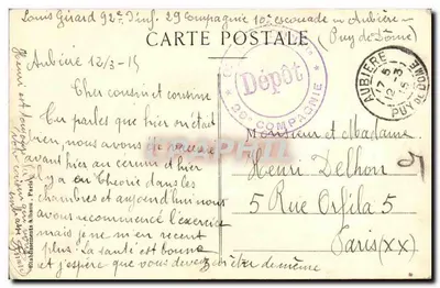 Aubière — Vista geral — E.A. — 223. Cerca de Clermont-Ferrand — Verso