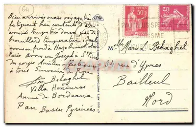 Pau - Panorama e o Gave — Verso