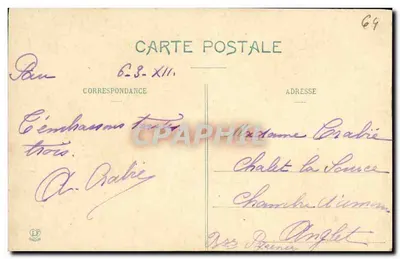 Pau - O Velho Bairro do Castelo e o Parque Nacional — Phototype Lassouche Frères, 1900 — Verso