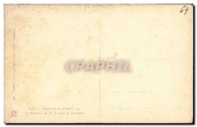 Battesimo del Nostro Signore — Tappeto del Castello — Edizione Antica Latauche Frères, Pau — Verso