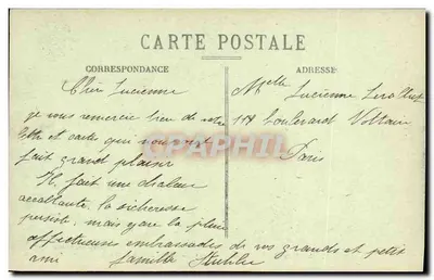Il Pic du Midi d'Ossau, visto da Pau (alt. 2885 m.) — C.C. - 176 — Carracho, editore Pau — Verso