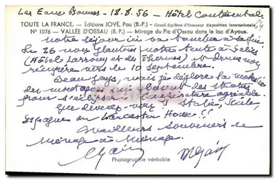 Pic d'Ossau — Vallée d'Ossau — Edizioni JOVÉ, Pau — Verso