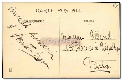 Pau - Nowa Taras na Place Royale i Wschodnia część łańcucha Pyrenes — Actotypia Ladouche Frères, Toulouse, n° 677 — Rewers