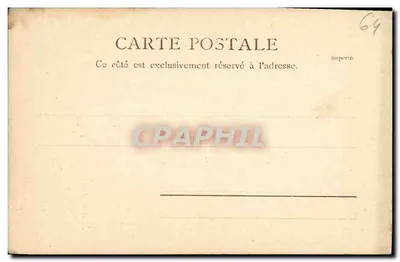 Geral Bourbaki — estátua monumental em Pau — R. & J. D. 10718 Dehin — Verso