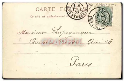 Pau — Zamek, widok z Basse Plante — Imp. Royer et Cie, Nancy, nr 3 — Rewers