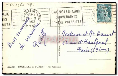 Bagnoles-de-l'Orne — Ogólny widok — wydawca AB.227 — Rewers
