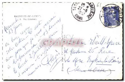 Bagnolles-de-l'Orne — Vista Generale — Edizioni P. Carrès — Verso