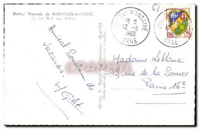 Estação Termal de BAGNOLES-de-l'ORNE — Le Gué aux Biches — Edições R. Gallois — Verso