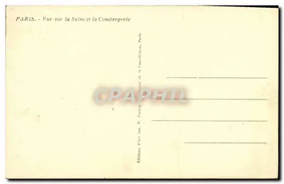 Paris - Vista da Seine e da Conciergerie — Éditions d'Art F. Ficary, Paris — Verso