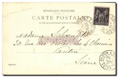 Vue Générale prise du Louvre — Paris, le boulev. de la Seine, il y a eu de beaux paquets — éditeur D. Ghibet, Paris, n° 123 — Verso