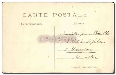 As gramas do Moulin inundadas — Inundações de Janeiro de 1910 — E. M. — Verso