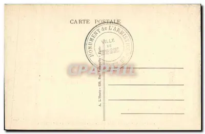Monument Armistice — Las Compiègne, blisko Rémondes — Wydawca L'Hoste, Paryż — Rewers