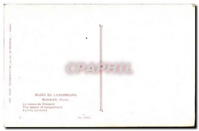 Aula de clavecim — Museu do Luxembourg — Muenier, Pinxit — Verso