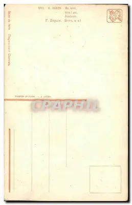 Femme dans une cuisine — scène de vie — H. Darien, n° 5012 — Verso