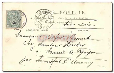 Parijs - 27 - Boulevard en Poort Saint-Martin — stadsgezicht met koetsen — onbekende uitgever — Achterkant