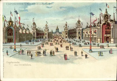 Esplanade des Invalides — Exposition Universelle 1900 — éditeur: Gauthier Prens & Zaezen, Paris