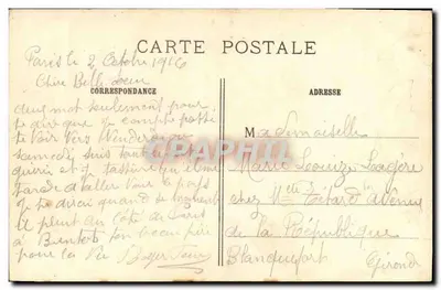 Paris — La Gare de l'Est — J.M.T. Paris, n° 33 — Verso