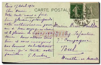 Paryż — Panorama Placu Concordii — Madeleine i Sacré-Cœur — C. M. n°1363 — Rewers