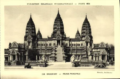 Angkor-Vat — Fachada Principal — Exposição Colonial Internacional — Paris 1931 — Blanche, Arquitetos
