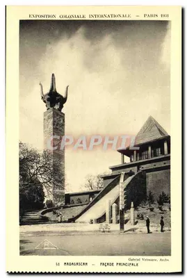 Madagascar — Fachada principal — Exposição colonial internacional — Paris 1931