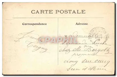 La Seine przez Paryż — Prefektura Policji, Katedra Notre-Dame. Widok z małego ramienia — L. & Cie, Édit. Angoulême, Paryż — Rewers