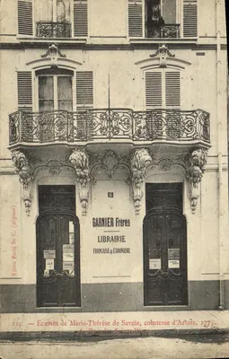 Estabulagem de Marie-Thérèse de Savoie, condessa d'Artois — Garnier Frères, livraria francesa & estrangeira — Vieux Paris Be C. (depositado) n°125