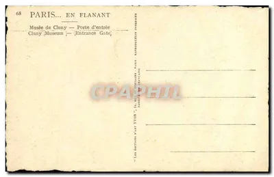 Musée de Cluny — Eingangstor — Les Éditions d'Art Yvign — Rückseite