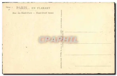Paris... En Flanant — Rue du Haut-Pavé — Éditions d'Art Yvon — Verso